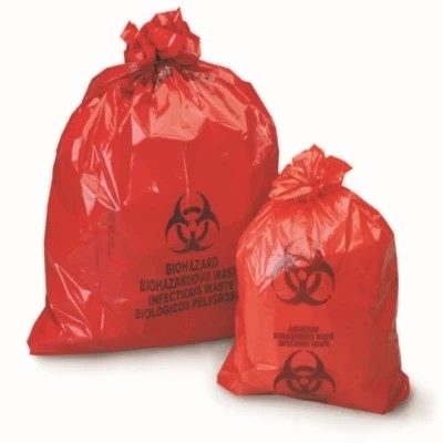 De rode LDPE/HDPE Medische Zakken van de het Afvalverwijdering van Biohazard