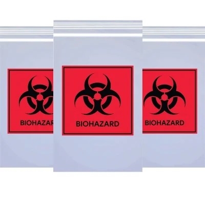 3 / 4 de lagen ontruimen LDPE Medische Autoclavable Biohazard Zakken voor Specimeninzameling